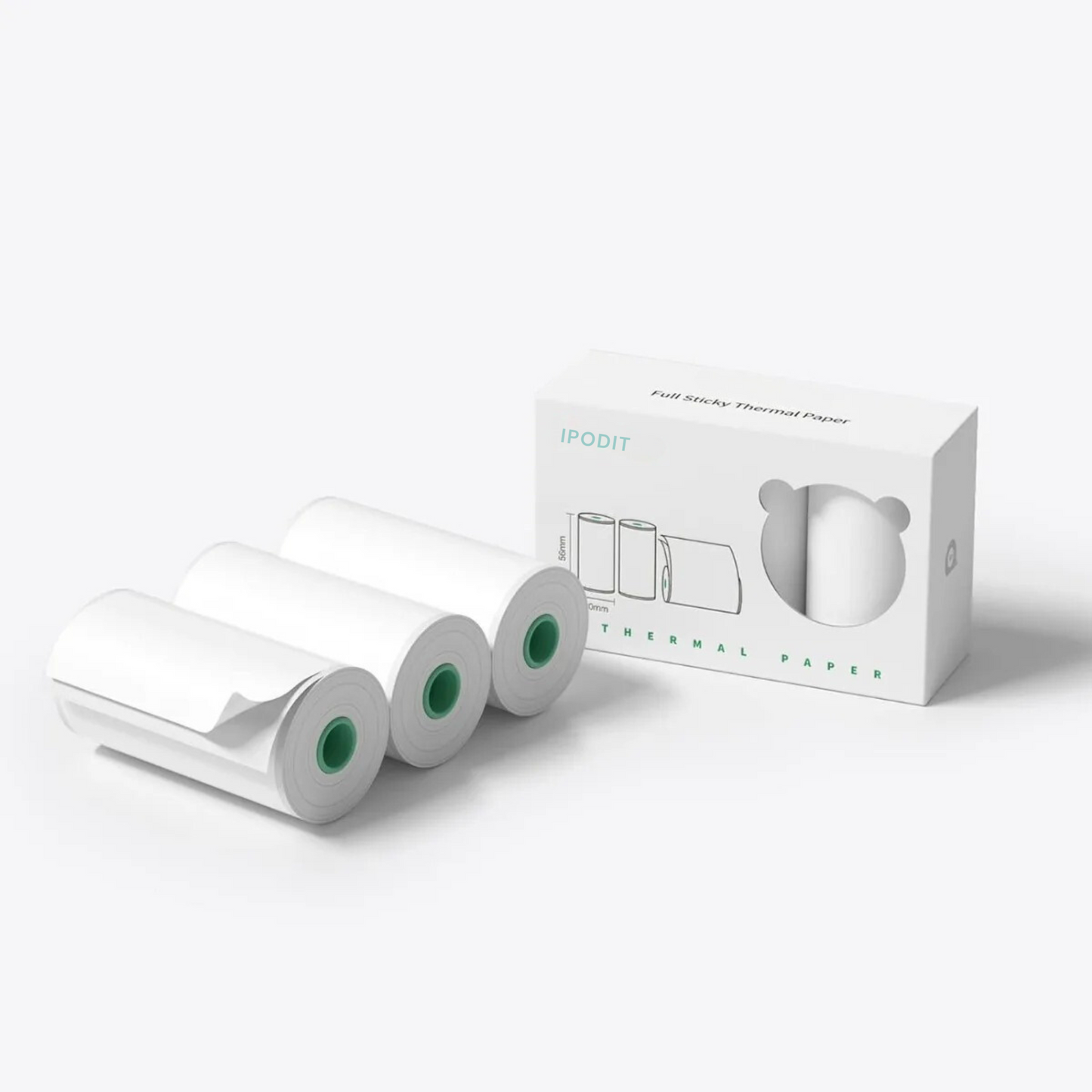 3x White Paper Rolls